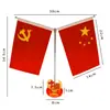 Adorno de bandera para coche, bandera roja pequeña para interior de coche, asta de bandera decorativa para coche, bandera para salpicadero, asta de bandera de alta gama para escritorio de oficina