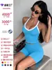 Conjunto de Yoga e Fitness Duas Peças Sem Costura Transfronteiriço Color Block Roupa de Ginástica Cintura Alta Controle de Barriga Levanta Bumbum Pêssego Conjunto Esportivo de Yoga