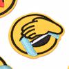 Calcomanías de tela con expresión de Emoji bordado, accesorios para ropa, calcomanías decorativas, parche divertido, insignia redonda linda con carita sonriente