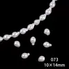 Material para horquillas de pelo DIY, con forma especial, perforada, de imitación de perlas barrocas, estrella de cinco puntas, irregular, de plástico blanco con cuentas.