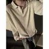 Sudadera con capucha estilo americano holgada Camiseta de manga larga Ropa interior para hombre Marca de moda Patchwork deconstruido Otoño Color liso Versátil Estilo coreano