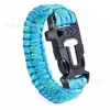 Pulseira de Corda de Guarda-chuva de Sobrevivência Bracelet de Fuga de Emergência ao Ar Livre Suprimentos de Salvamento de Vidas Pulseira de Montanhismo Pedra de Isqueiro Estilo Igual ao de Wolf Warriors 2 Wu Jing