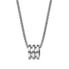 [Acero de titanio de cuerpo completo] Collar de oro real con tres anillos, cintura pequeña, personalidad minimax, horno de viento, cadena de clavícula roja de red para mujer