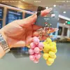 Chaveiro criativo de amor com contas de uva, acrílico, pingente de fruta anti-real, pingente de bolsa, chaveiro atacado