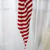 Lenço Triângulo de Lã Chic Coreano Tricotado com Listras Pequeno Lenço Estilo Japonês Feminino Lenço Pequeno Multifuncional