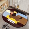 Nueva Alfombrilla Absorbente para Suelo de Baño Dibujos Animados Tierra de Diatomeas Felpudo Puerta de Baño Inodoro Alfombra Antideslizante Felpudo de Entrada