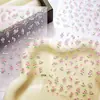 Adesivos para Nail Art Série Floral Frescor da Primavera 5D Florais em Relevo Adesivos Doces para Unhas Adesivos para Planner