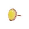 Anillo Jueyu de Plata S925 Incrustado con Ámbar de Cera de Abeja Natural, Ámbar Báltico Transmisión en Vivo Entrega Directa S2042209A