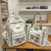 Novo Conjunto de Duas Peças 2025 de Mochilas de Grande Capacidade com Aparência Sofisticada Estilo Chinês, Mochilas Escolares Modernas e Leves para Alunos do Ensino Fundamental II e Médio