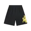 Moda Americana Syna World Estilo Hip-Hop Drill Urbano Pantalones Cortos Casuales Sueltos Estampados en Espuma