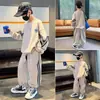 Ropa de Primavera para Niños Traje Deportivo 2024 Nuevo Conjunto de Dos Piezas para Niños Niños Grandes Ropa Fresca de Otoño Ropa Moderna para Niños