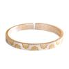 Pulsera de plata con forma de pie de plata 999.9 con diseño de tesoro de oro, con método antiguo de arenado, para mujer, joyería literaria vintage.