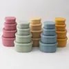 Fiambrera Calentable en Microondas Personalizada 900ml 600ml 300ml 200ml Silicona Camping Picnic Conservación de Alimentos Portátil