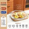 Recipiente para aquecer no micro-ondas para uso doméstico, resistente a altas temperaturas, com bandeja para cozinhar no vapor, tigela de vidro, vaporizador para aquecer pães, dispositivo de cozimento a vapor