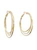 Tres Círculos Agujas de Plata 925 Estilo ins Elegante Diseño Simple Sentido Círculos Escarchados Tres Vidas III Joyería Aretes