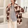 Bufanda de Nuevo Estilo para Mujer, Chal para Oficina de Invierno, Manta para Siesta, Borla de Imitación Cachemir, Bufanda Cálida y Engrosada