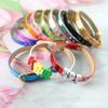 Jóias da moda europeia e americana 8mmpu couro metálico fivela dourada pulseira de pulso vestível DIY letra jóias pulseira