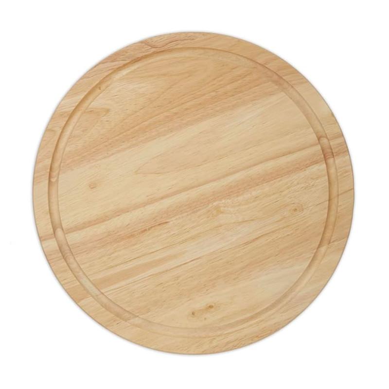 橡胶木餐盘圆形砧板 厨房菜板奶酪芝士板 家用托盘案板BSCI