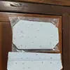 Bolsa octogonal de lona com estampa de estrelas e bolinhas, minimalista e fofa, estilosa e de alta capacidade, com zíper, perfeita para estudantes guardarem seus materiais.
