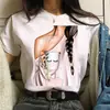 Sourcing Transfronteiriço Moda Retrô Solta Fofa Manga Curta T-shirt Feminina Estilo Europeu e Americano Cidade das Meninas Amazon