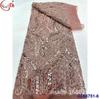 Vestido de novia francés, edición completa, bordado, cuentas, tela de encaje con taladro a presión, tela de encaje con lentejuelas para novia