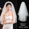 Velo de novia directo de fábrica vestido de novia principal Perla tocado abullonado estudio modelado certificado sentido avanzado velo de propuesta