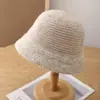 Sombrero de Pescador de Punto Simple Sombrero de Cubo Sombrero de Invierno Cálido a Prueba de Viento Versátil Hace que la Cara Parezca Más Pequeña Sombrero de Cubo