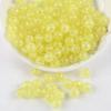 Contas de cristal transparentes de 8mm com furo passante, contas redondas estouradas, contas acrílicas florais, material para grampo de cabelo artesanal DIY colorido