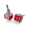 Rojo pequeño de seis patas pequeño interruptor de botón de dos velocidades tres velocidades mini interruptor de botón MTS-202/203 patas con agujero