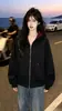Sudadera con cremallera de manga larga, texturizada, de alta calidad, con personalidad de nicho, a la moda, estilo coreano, para mujer, top casual versátil de otoño e invierno