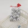 3cm12 saco opp bola de natal galvanizado brilhante bola de plástico decorações de natal árvore de natal decoração pingente