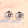 Aretes de Zirconia Rosa para Mujer, Lujo Accesible de Nicho, Aretes de Flor de Gama Alta, Elegantes, Frescos, Aretes para Ropa de Trabajo de Estudiante