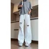Calça Jeans Curva de Verão 2026 Calça Larga Casual com Design Único e Calça Reta Casual Pintada para Homens