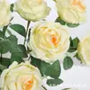 Ramo de Flores Artificiales Rosa con Borde Rizado, Flor Artificial Individual con Tacto Realista de Alta Gama, Adecuado para Decoración de Sala de Estar, Arreglo en Jarrón y Uso en Bodas