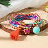 Pulseras Apiladas de Estilo Vacacional Bohemio para Mujer, Diseño Estilo Ins, Pulseras Elásticas de Cuentas de Semilla de Vidrio, Suministro Transfronterizo de Moda