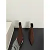 Novas Botas Curtas Estilo Coreano Apontadas com Salto Grosso para Mulheres Outono/Inverno 2025, Botas Meia Elásticas Slim, Botas de Moda Planas Versáteis