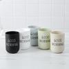 Taza de Lavado Simple Escandinava Taza para el Hogar Baño Cepillarse los Dientes y Enjuague Bucal Impresión Textura Esmerilada Vaso de Agua Hogar
