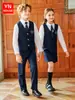 Nueva colección de otoño de uniformes escolares para estudiantes de primaria: vestidos para niñas, conjuntos unisex estilo universitario, uniformes de coro y conjuntos de uniforme para jardín de infantes