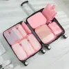 Bolsa de Armazenamento de Sete Peças para Viagem Bolsa de Organização de Roupas Bolsa de Armazenamento Portátil Grande Capacidade Bolsa de Armazenamento Classificadora para Mala