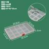 Caja de plástico transfronteriza de 18 mm, caja de PP para piezas de joyería, botón, caja de almacenamiento de aparejos de pesca, caja transparente con acabado de cuentas.