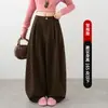 Pantalones de traje azules plisados de pierna ancha para mujer, nueva colección otoño 2026, de cintura alta, corte holgado, adelgazantes, adecuados para figuras petite, diseño deportivo de pierna curva