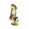 Peluca de Ganso, Peluca de Ganso para Porche, Peluca para Mascota, Set de Ganso Ondulado Estilo Pastoral, Sombrero de Paja, Babero, Disfraz de Fiesta