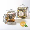 Vela de Flor Seca para Aromaterapia de Hojalata Dormitorio Larga Duración Caja de Regalo para el Hogar Sala de Estar Set de Decoración Copa de Recuerdo