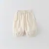 Pantalones Cortos de Algodón Puro para Bebés y Niños Pequeños Verano Nuevo Estilo para Niñas Pantalones de Linterna Versátiles Coreanos Pantalones Casuales Sueltos Clase A