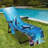 Funda para silla de playa transfronteriza bolsa para silla de playa de microfibra impresión digital 3D serie delfín