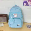 Mochila nueva y elegante de alta capacidad para niñas de primaria, secundaria y preparatoria, mochila versátil de color sólido con múltiples compartimentos
