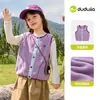 Tecnología Antiestática Chaleco Dudu Home para Niños Bloque de Color Ropa de Otoño Chaleco para Niños Cómodo Otoño Sin Mangas para Niñas
