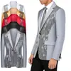 Ventas directas de fábrica transfronterizas vestido formal empalme traje brillante traje occidental club nocturno hombres anfitrión MC estudio fotográfico chaqueta hombres