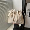 Bolso Cubo de Gran Capacidad Bolso de Hombro Portátil 2025 Paja Playa Bandolera Todo-combinable Nuevo Bolso Tote de Moda