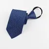 Gravata Masculina com Zíper Formal de Negócios 8cm Gravata Listrada Grátis Noivo Casamento Padrinhos Gravata Vermelha Preta